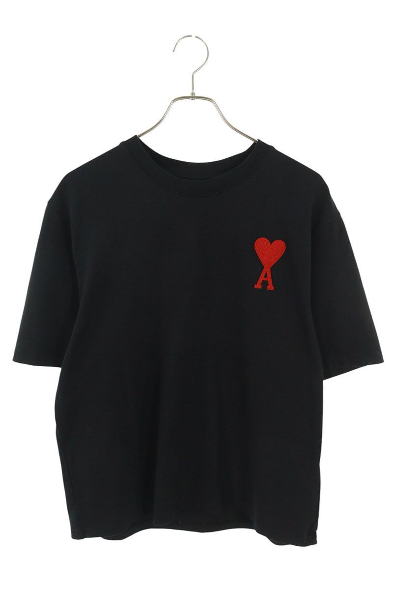 AMI ハート刺繍 Tシャツ アイボリー・ブラックメンズとレディースでも着れます 005726-3.jpg