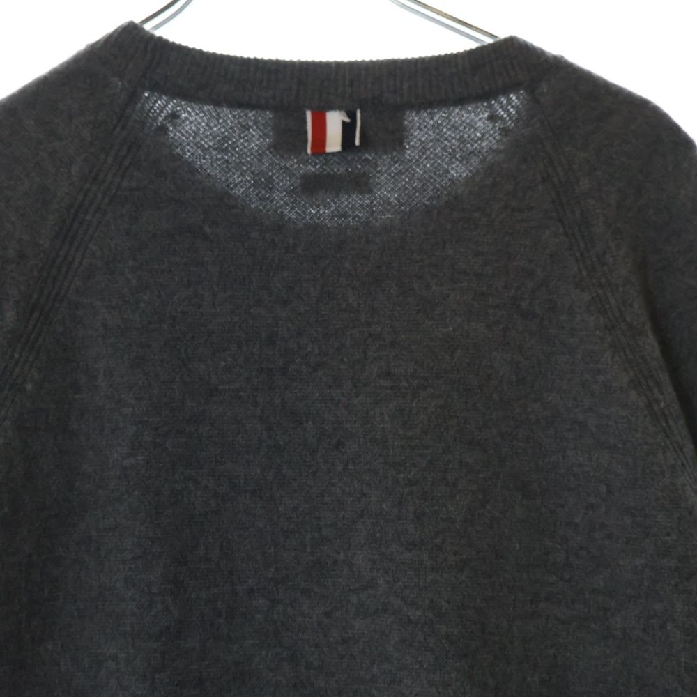 THOM BROWNE USA製 コットン×カシミヤ 長袖 ニットカーディガン THOM BROWNE (トムブラウン) 4ラインカシミヤニットカーディガン