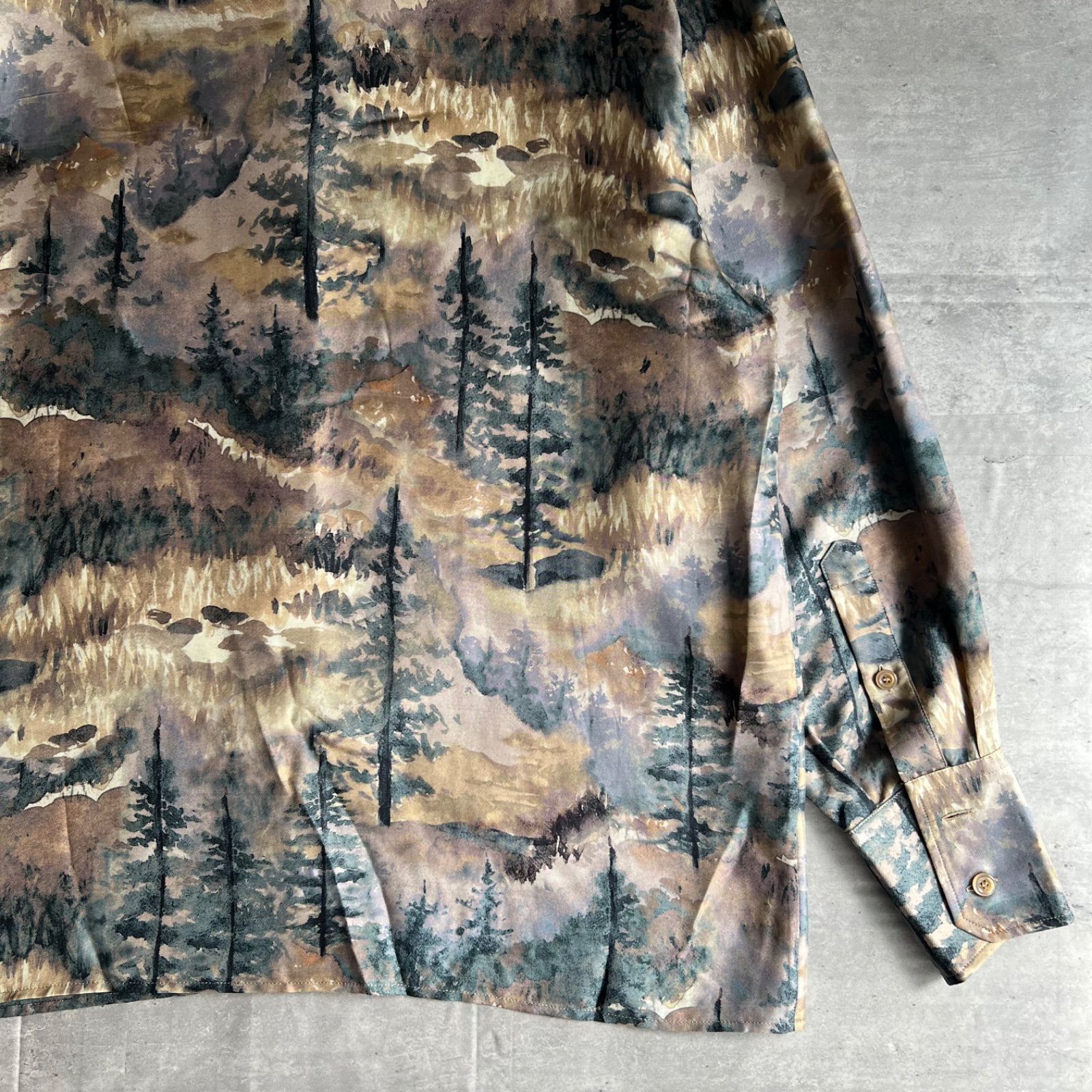 GUCCI × THE NORTH FACE グッチ×ザノースフェイス トレイルプリントシルクシャツ シルク イタリア製 671148 ZAHQ7 ガーメント付 Sサイズ WWW_SUPERTOOLSSHOP_NL