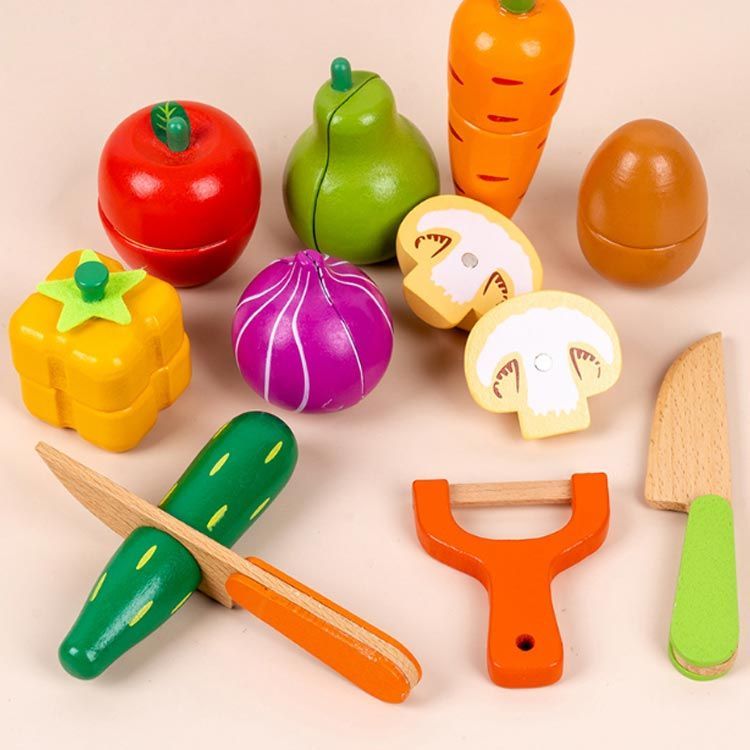 おもちゃ 木製 おままごと セット マグネット ごっこ遊び 木のおもちゃ キッチン ままごと クッキングセット 学習 知育玩具 60pcsセット 最短発送！グレー Large 木製 おままごと セット マグネット ごっこ