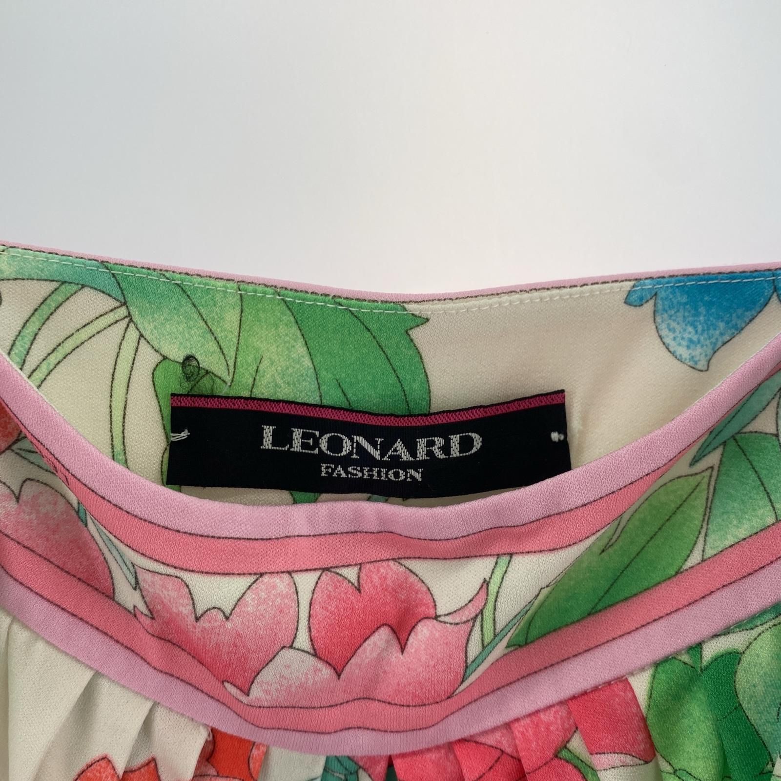 LEONARD レオナール 花柄 ワンピース キャミソール付き サイズ40 LEONARD レオナール 花柄 ワンピース キャミソール付き サイズ40