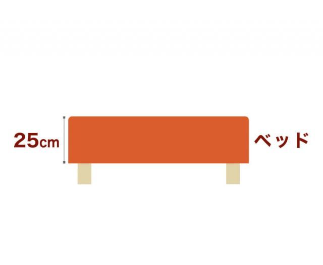 【新品】THE BED (ザ･ベッド) クイーン 160×195 cm マットレス ：オレンジ 脚：木目柄 (7cm) 熟練の職人が手作りする オーダーメイド の 脚付きマットレス