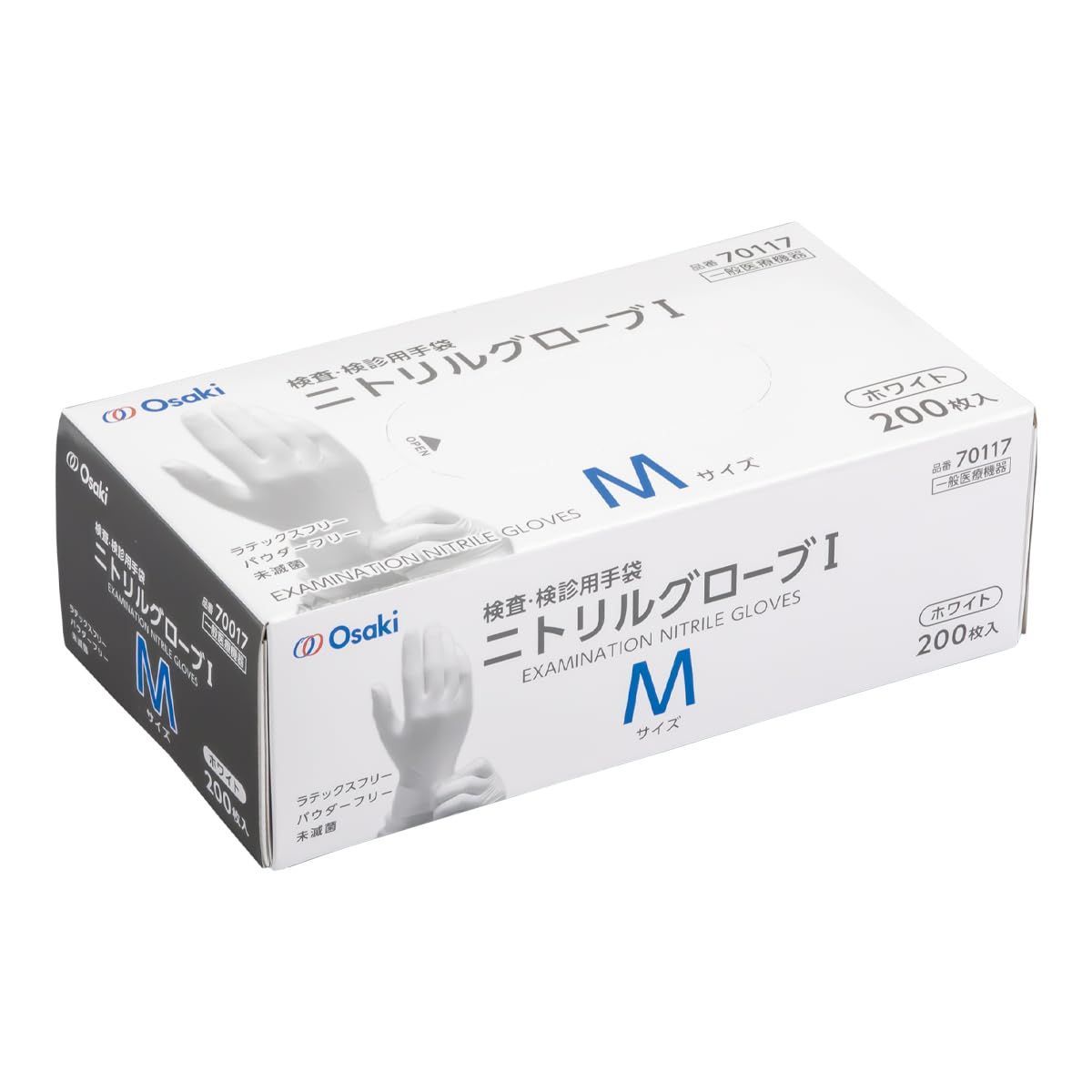 新着商品 OO Osaki(オオサキ) ニトリルグローブⅠ Mサイズ ホワイト