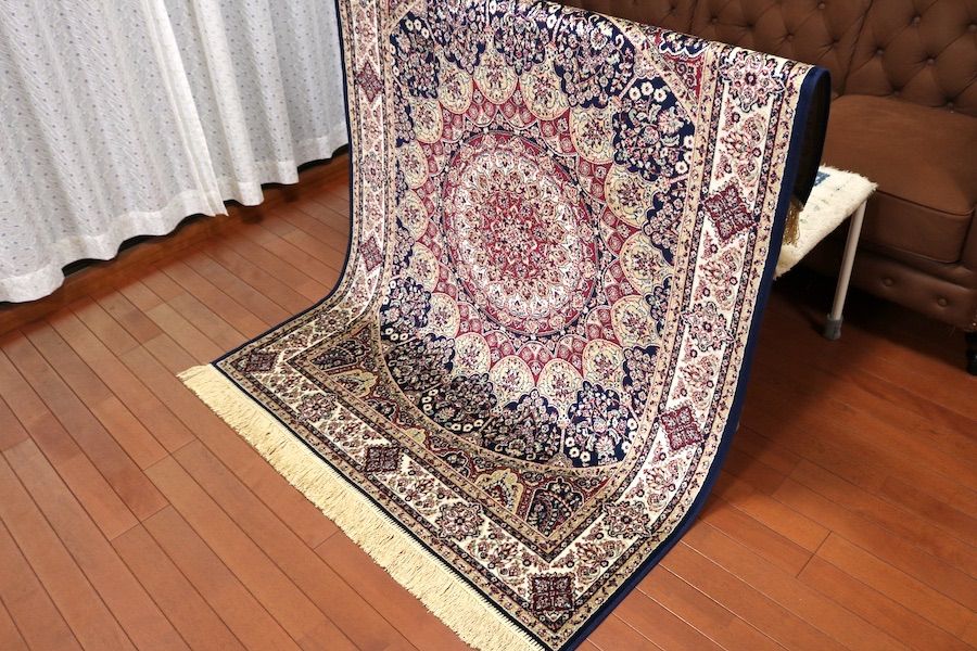 ペルシャ柄絨毯 120×160 新品未使用 カーペット 訳あり アウトレット