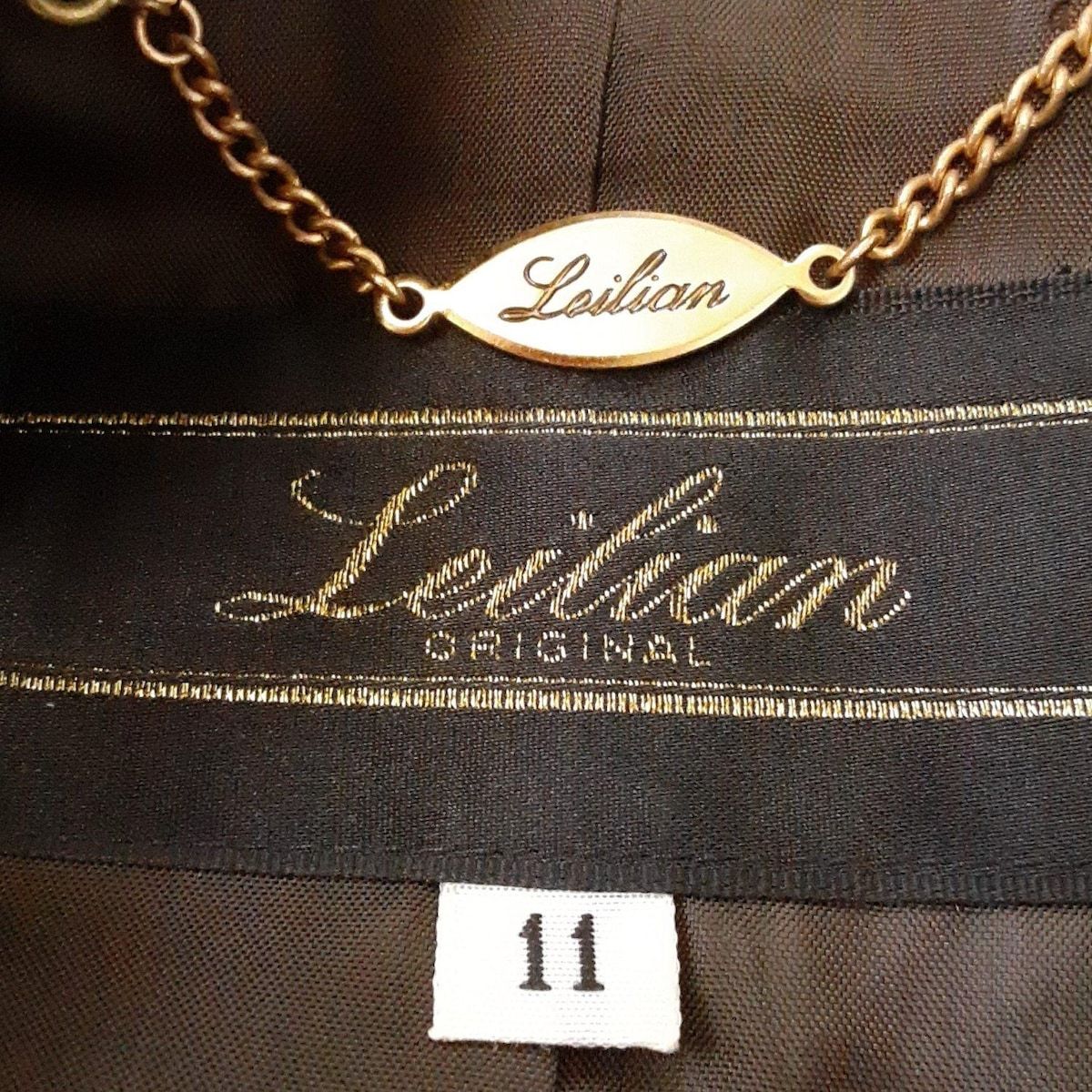 Leilian レリアン スカートスーツ レディース - ブラウン×ベージュ×ライトブルー チェック柄 MAAHADDERANG_COM