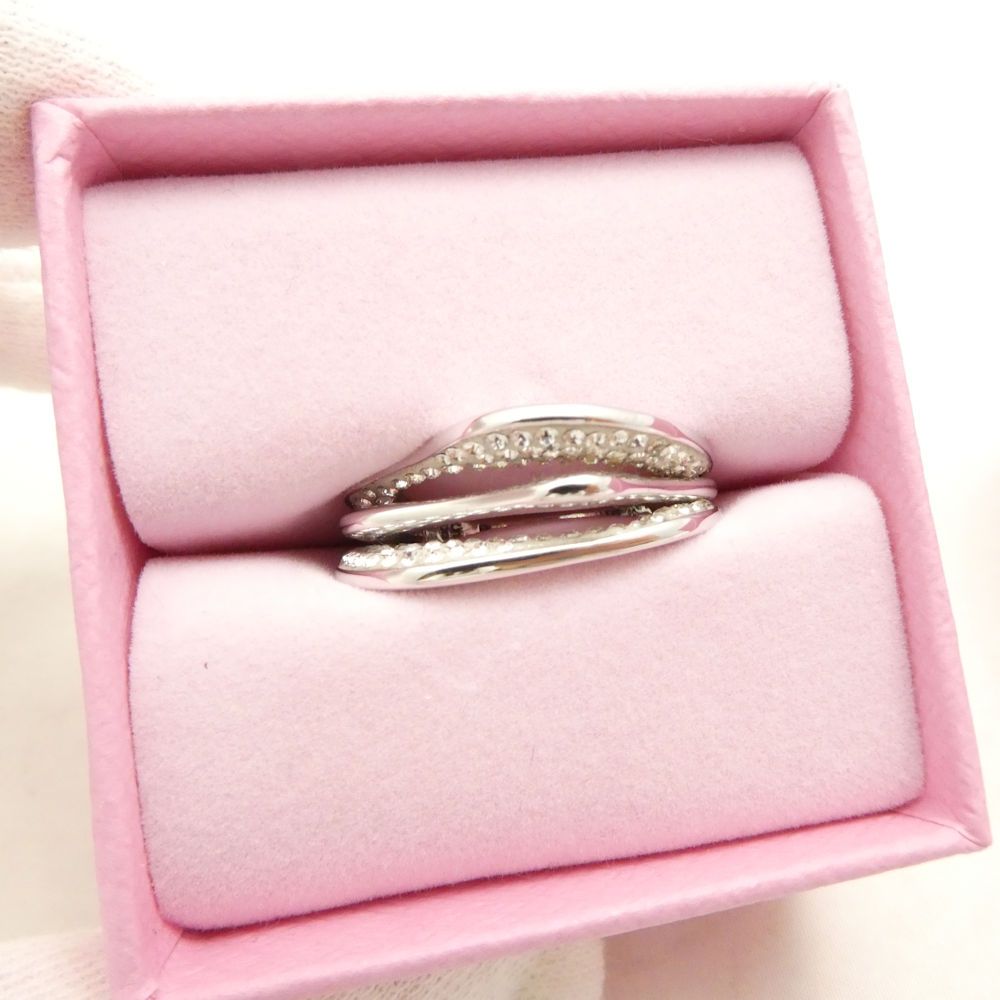 Swarovski ピンクストーン リングサイズ58 Swarovski Helios Ring Womens 58 8 Silver Pink Stone RLIN MOL