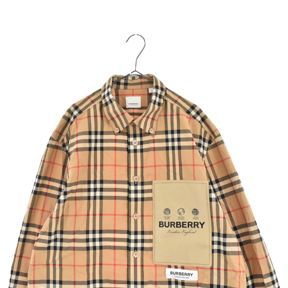 BURBERRY (バーバリー) 22AW CUTHBERT ノバチェックロゴパッチ長袖