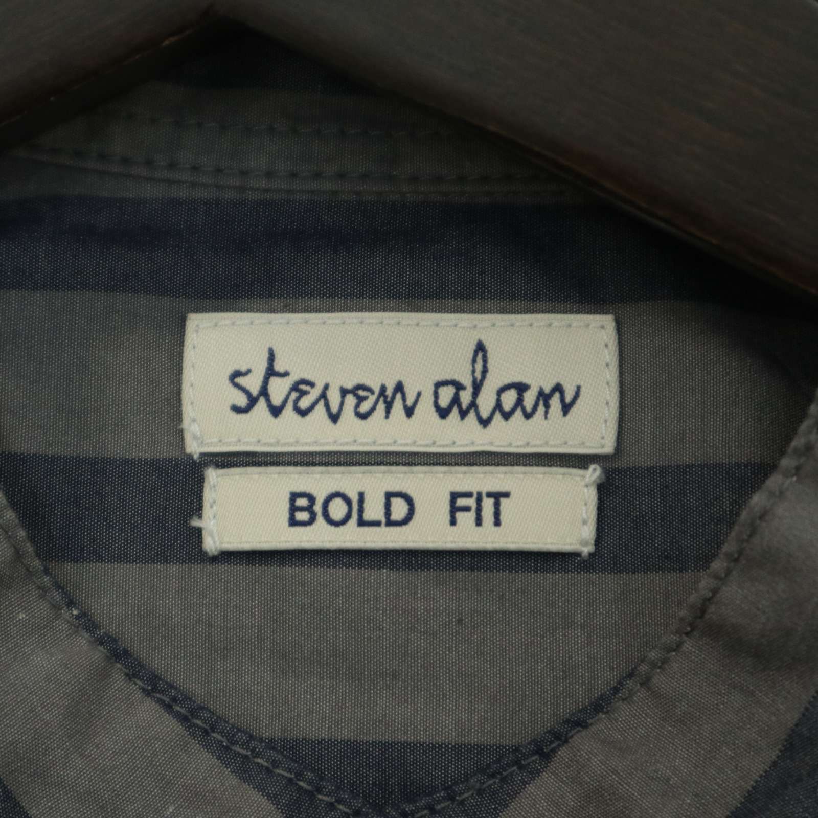 美品 steven alan BOLD FIT バンドカラーシャツ Steven Alan 半袖バンドカラーシャツBOLD Lサイズ - メルカリ