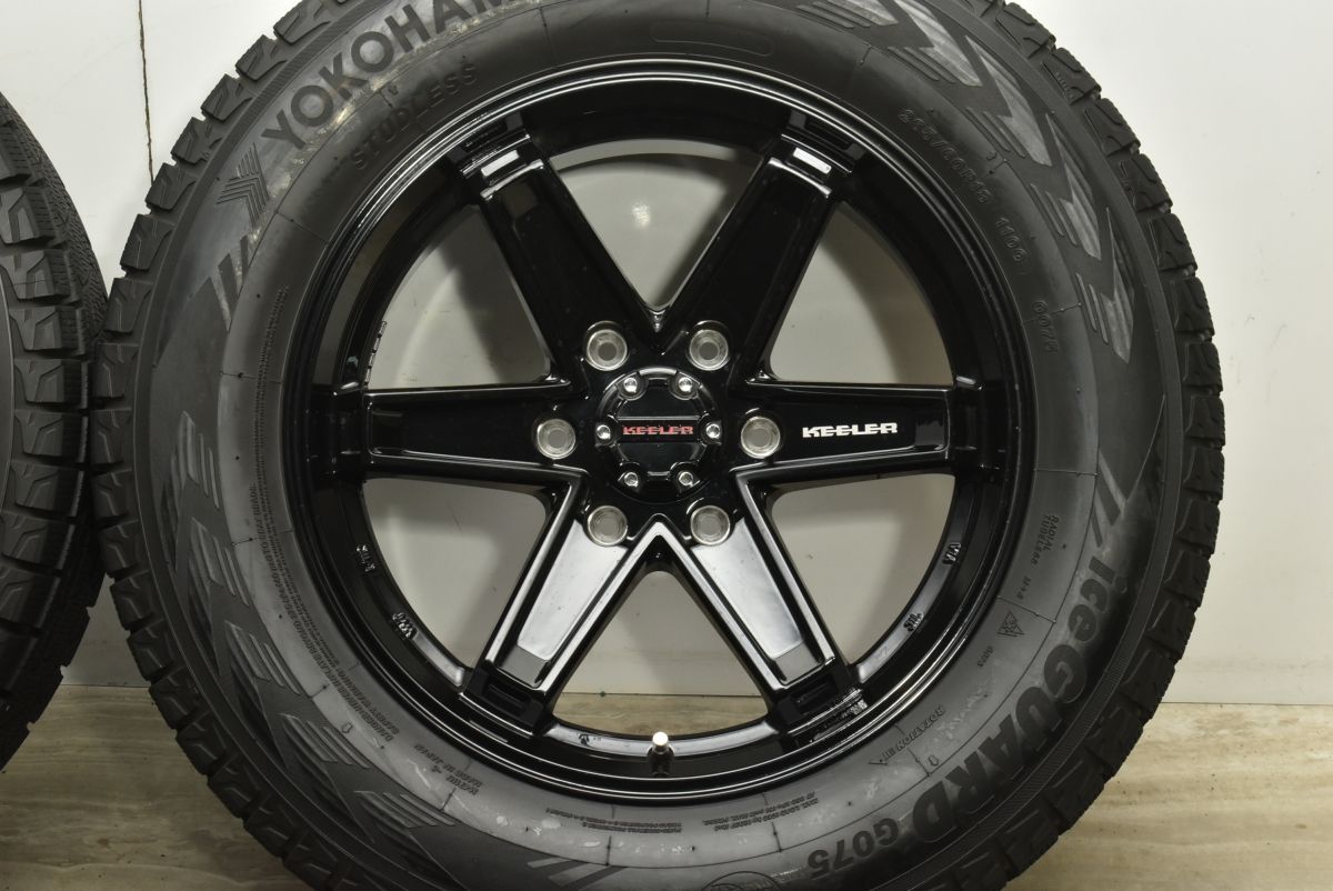 バリ溝 美品】キーラー 18in 8.5J +25 PCD139.7 ヨコハマ アイスガード 