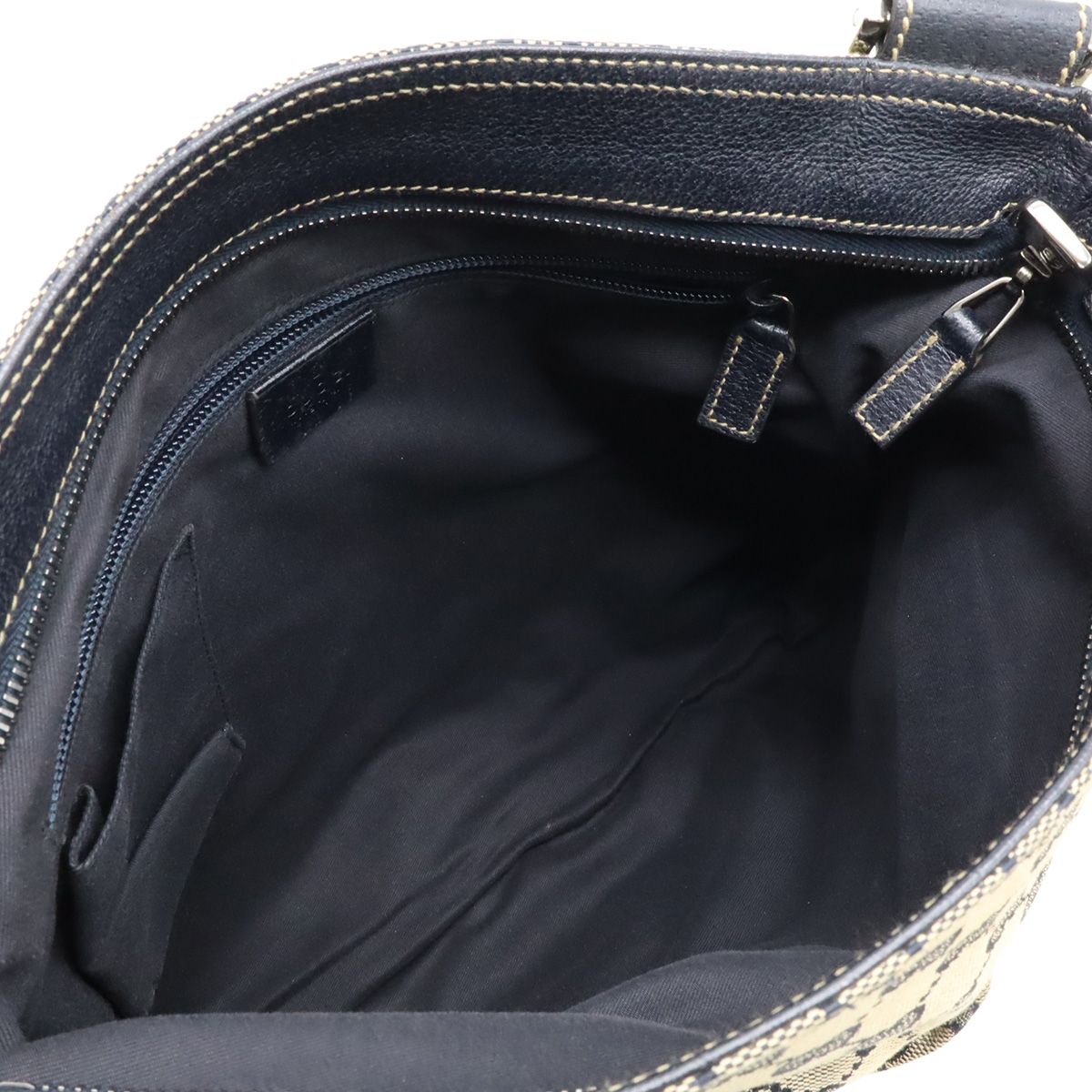 【美品】グッチ GGキャンバス シェリーライン 紺 ショルダーバッグ GUCCI グッチ GGキャンバス シェリーライン ショルダーバッグ