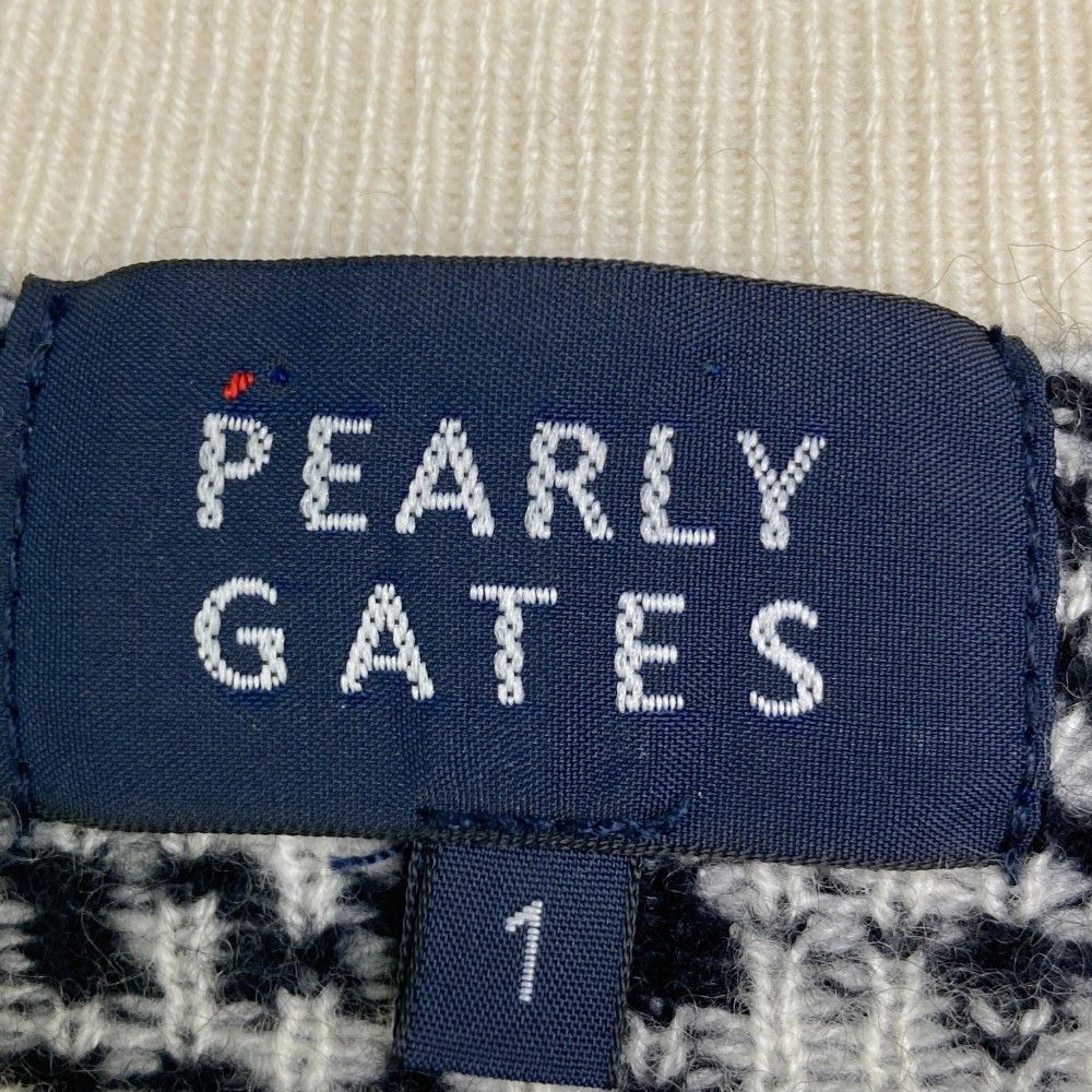 サイズ：1 PEARLY GATES パーリーゲイツ  ニット セーター カシミヤ 千鳥 ブラック系 [240101246207] ゴルフウェア レディース ストスト