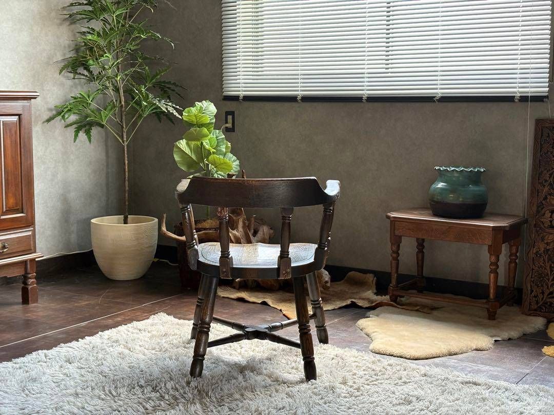 超希少 レトロ 飛騨産業 高級チェア スモーカーズボウ ウィンザー