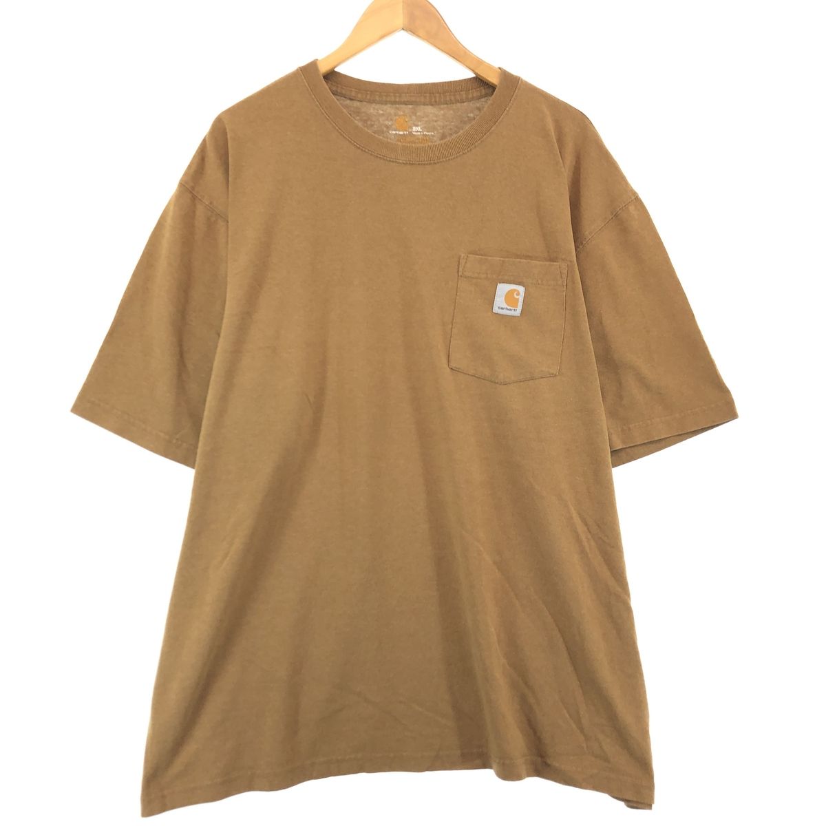 古着 カーハート Carhartt ORIGINAL FIT 半袖 ワンポイントロゴポケットTシャツ メンズXXL/eaa313952