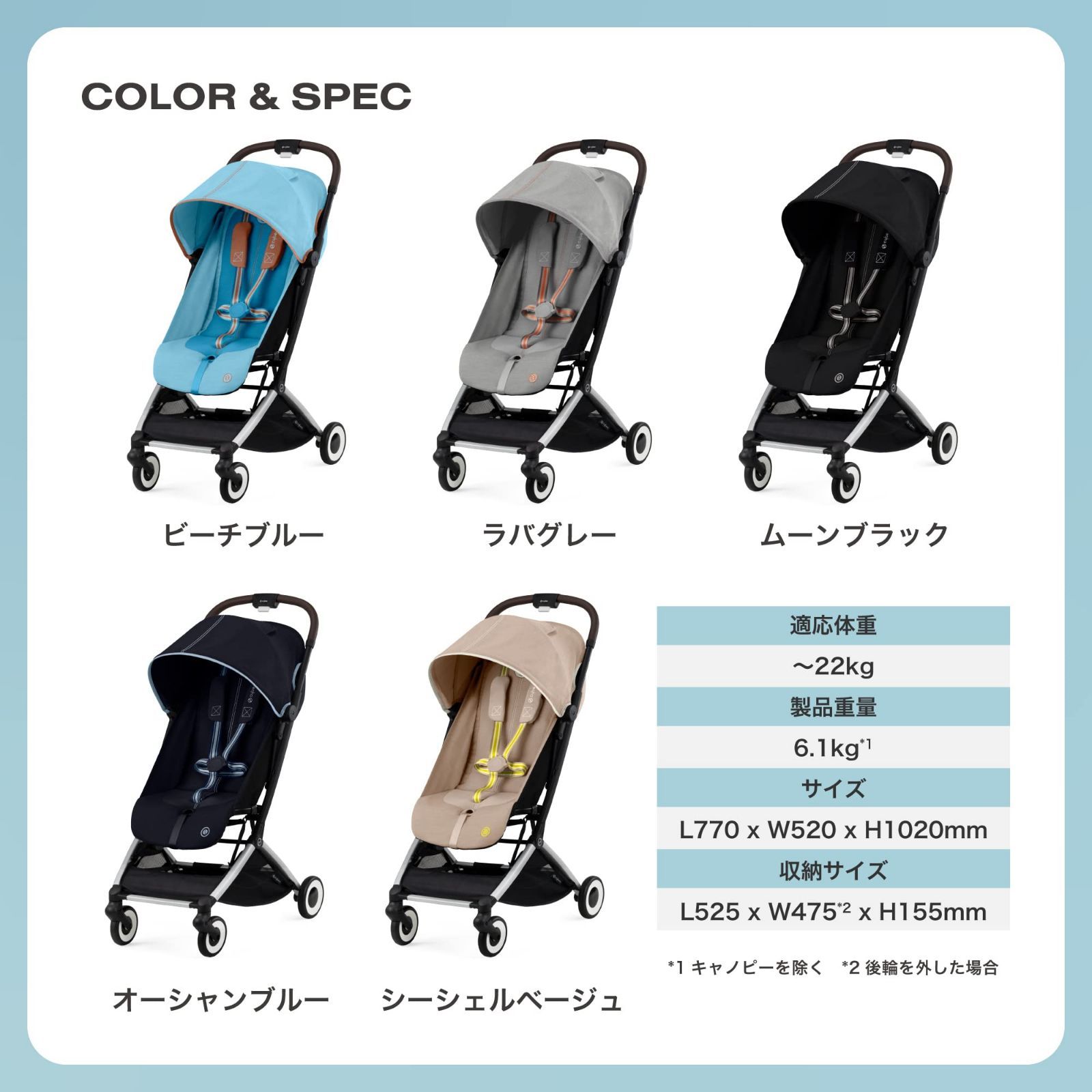 □cybex サイベックス ORFEO オルフェオ ラバグレー コンパクト