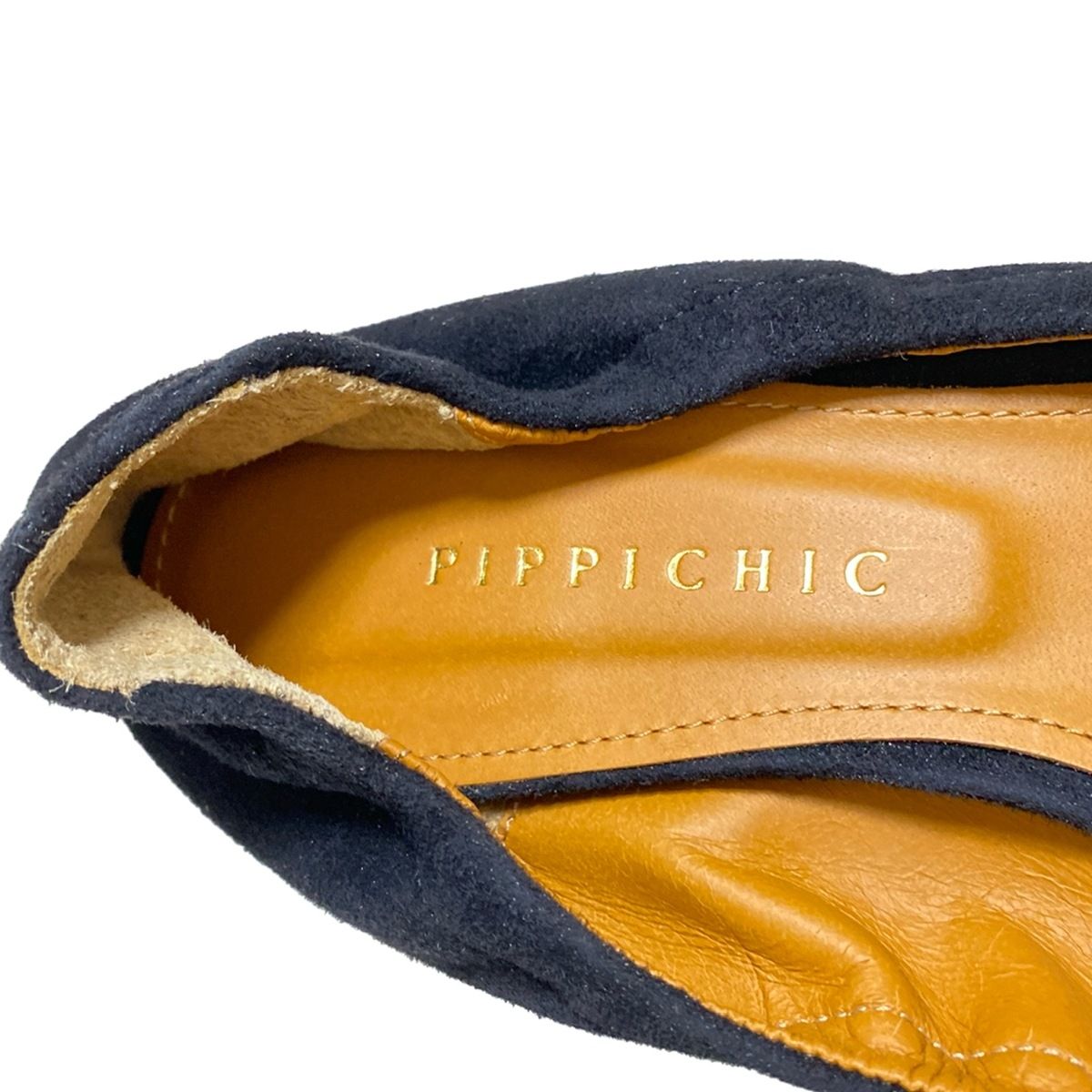 【美品】PIPPICHIC リボンパンプス 37 pippichic(ピッピシック) パンプス 37 1/2 レディース - 黒