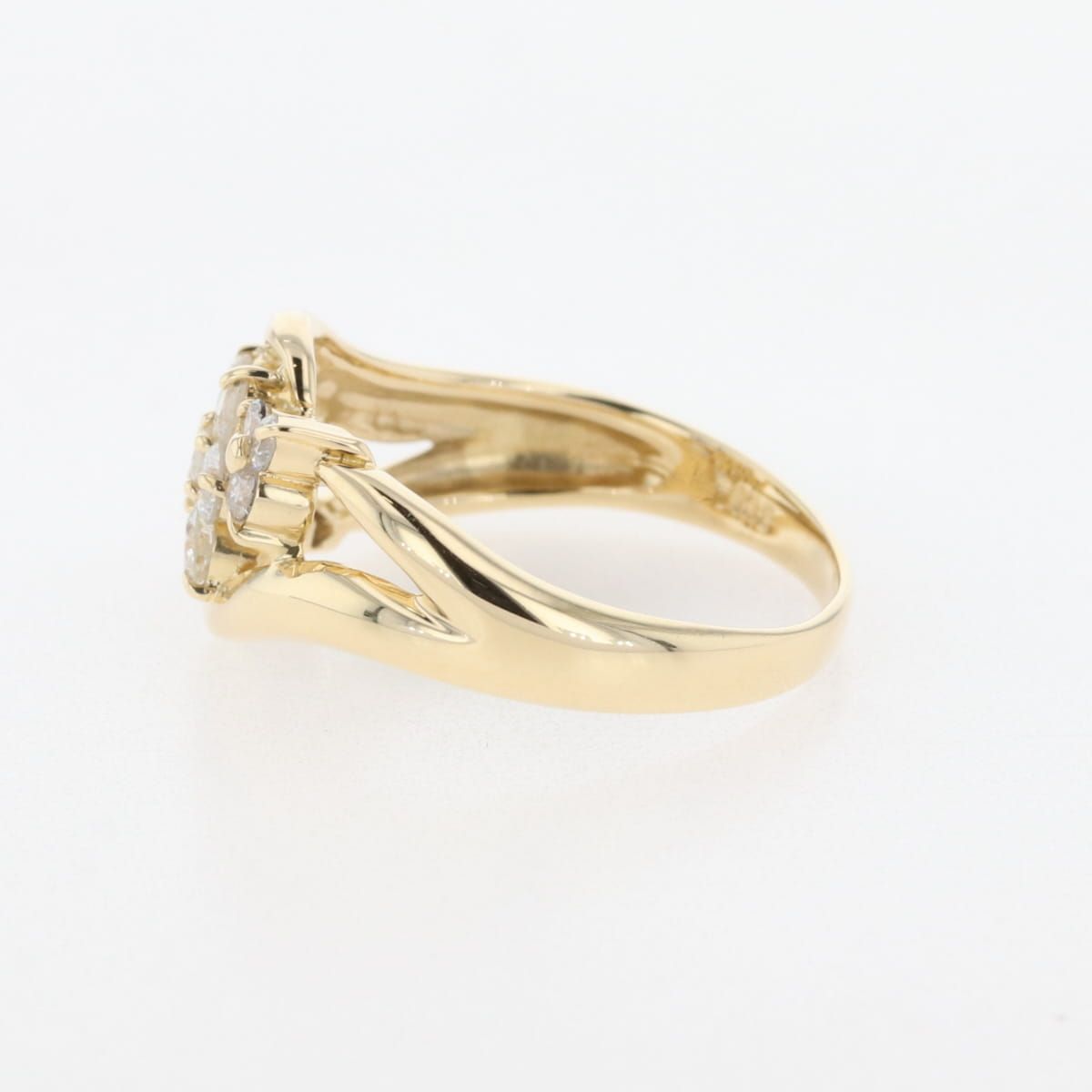 k18 メレダイヤ11号リング メレダイヤ デザインリング 11号 K18