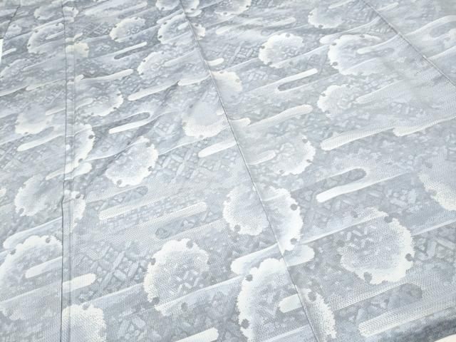 平和屋着物○本場大島紬 白大島 夢絣 雪の国 窪田織物謹製 証紙付き