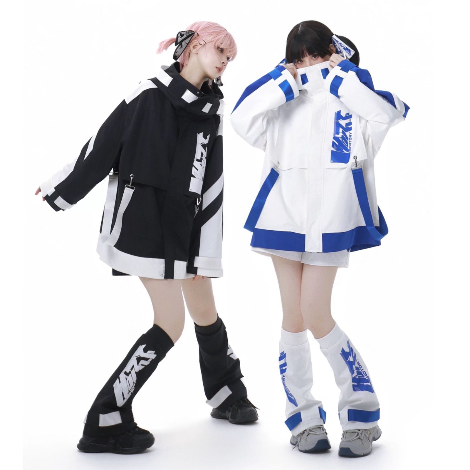 バイ 天使界隈 サブカル オーバーサイズ 大きめ ゆったり 原宿 渋谷 10代 ファッション 人気 ジャージ 水色界隈 白
