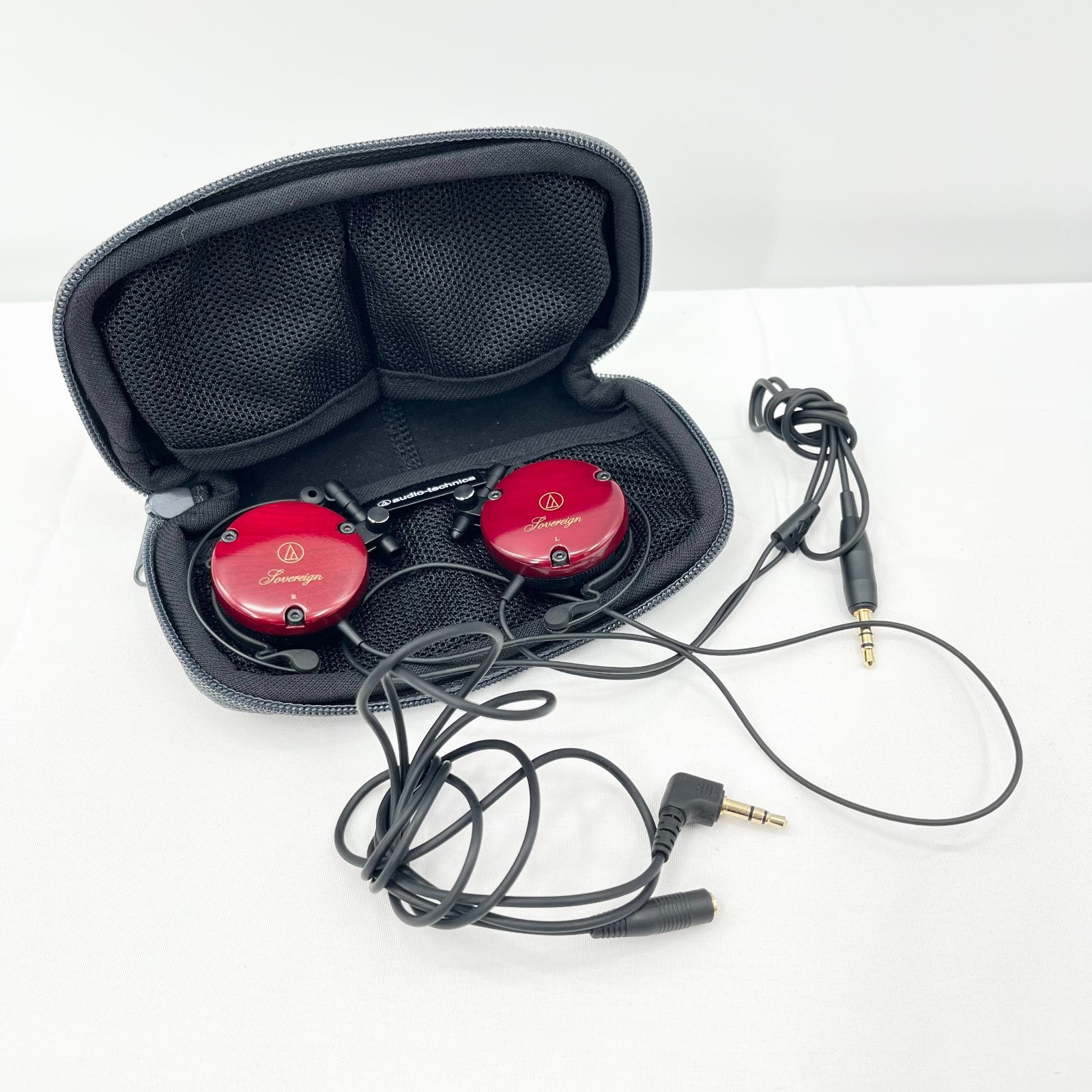 動作良好 Audio‑Technica ATH‑EW9 Sovereign 木製クリップオンヘッドホン ポータブル高音質