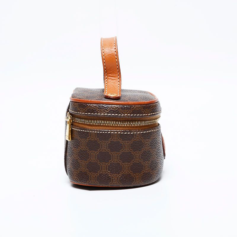 CELINE セリーヌ マカダム 柄 バニティ ハンドバッグ ポーチ