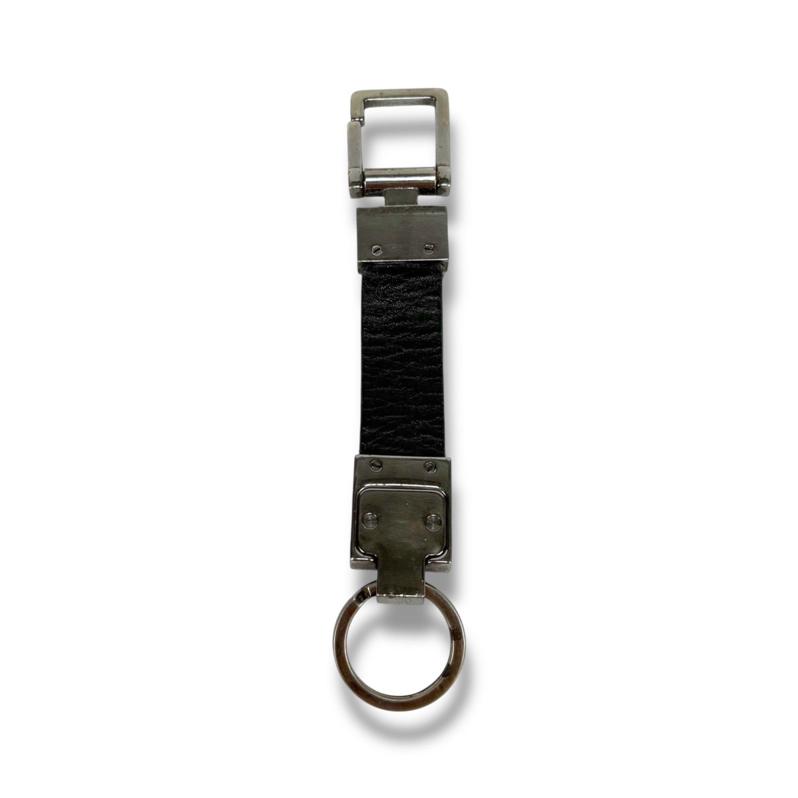 GUCCI グッチ キーリング レザー ブラック シルバー金具 SV ショルダー