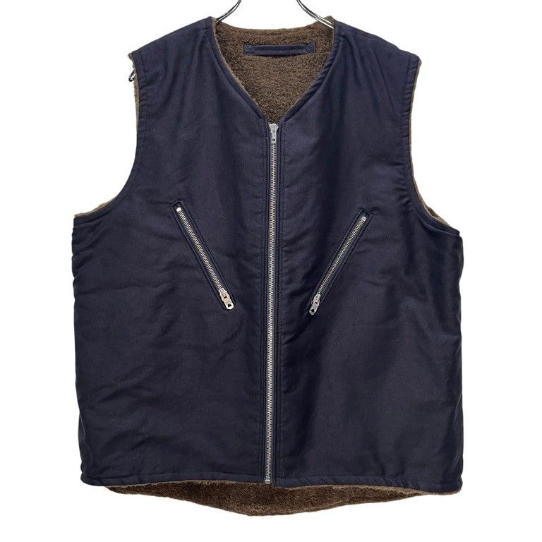 Nigel Cabourn 23AW N-1アルパカウールボアリバーシブルデッキベスト size 50 ナイジェルケーボン メンズ 定価63,800円 Nigel Cabourn 23AW N-1アルパカウールボアリバーシブルデッキベスト