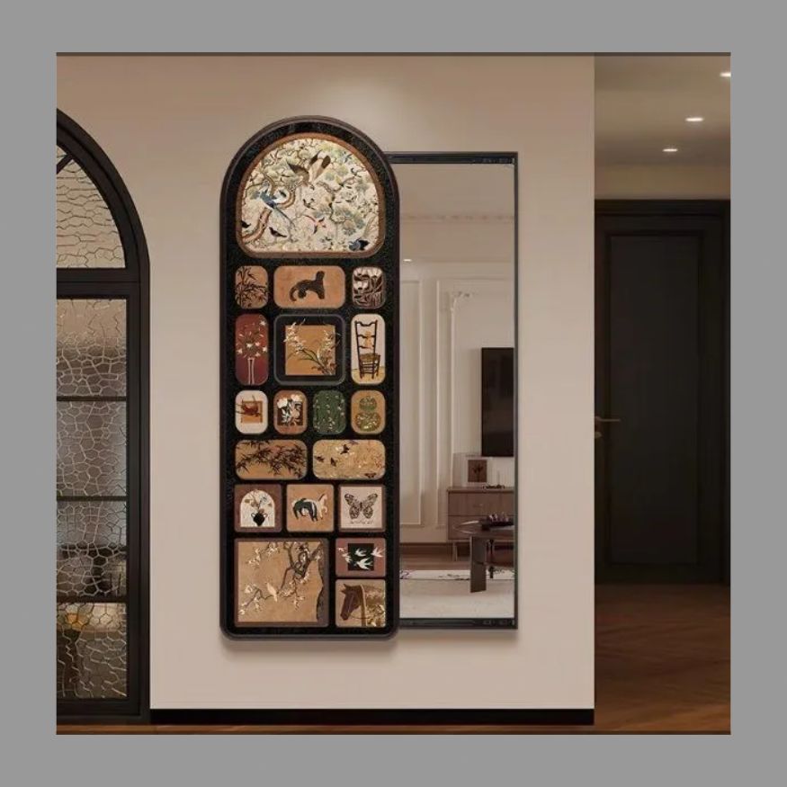 全身鏡隠し式姿見隠し装飾画埋蔵式玄関鏡壁掛け画