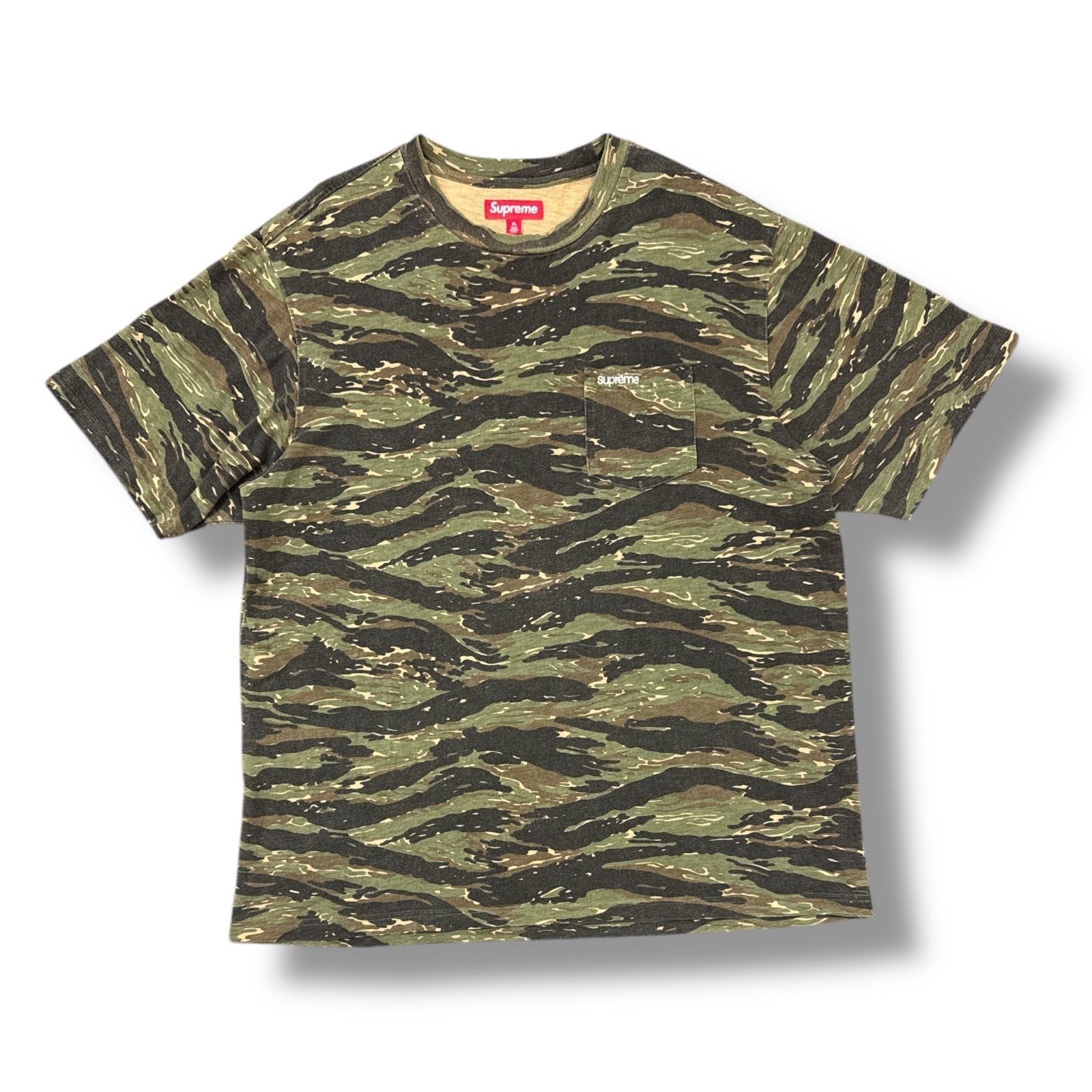 メンズ Supreme S/S Pocket Tee Tiger Camo Tシャツ