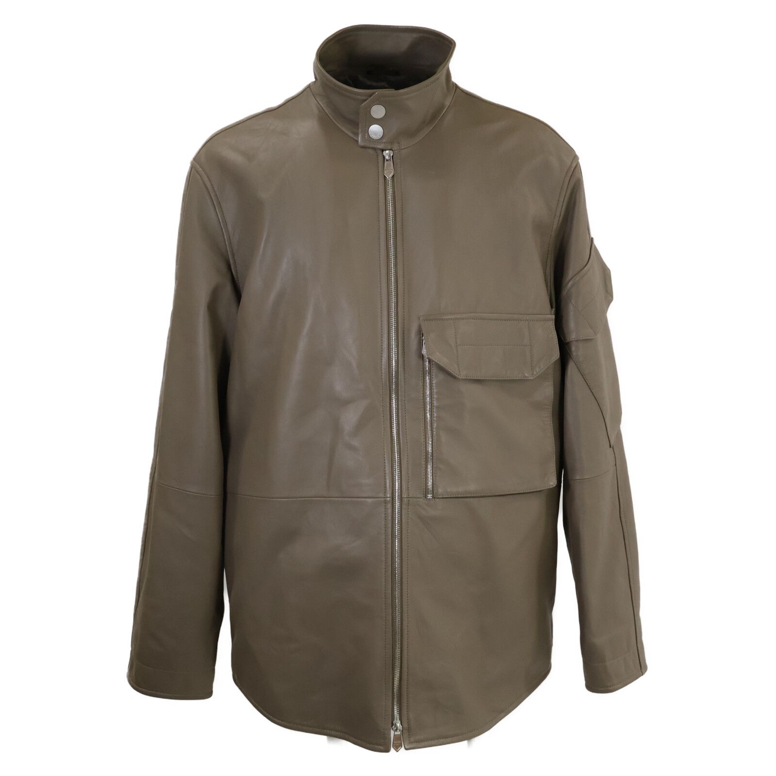 HERMES スタンドカラージャケット HERMES エルメス 国内正規 オーダー品 ラムレザー スタンド