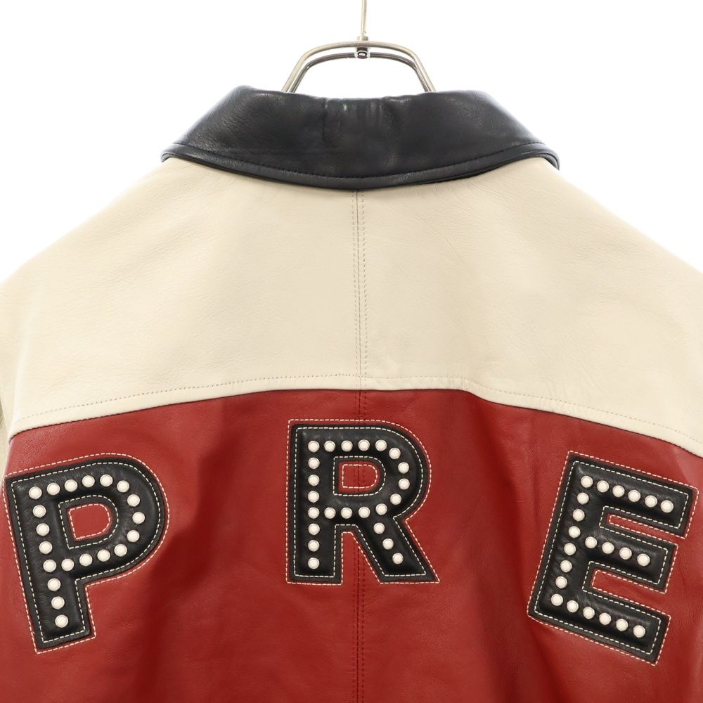 18SS Supreme アーチロゴ　レザージャケット Supreme Studded Arc Logo Leather Jacket (SS18) - $698
