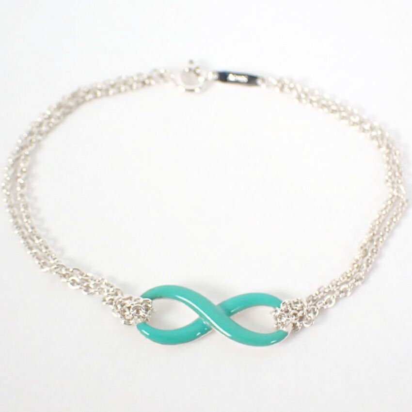ティファニー 925 インフィニティ ブルー ブレスレット//g499-31  