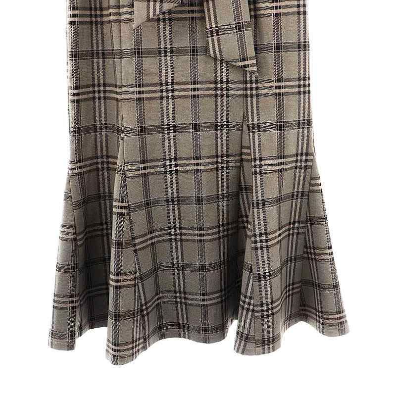 ミシェルマカロン michell Macaron ロング チェック スカート フレア