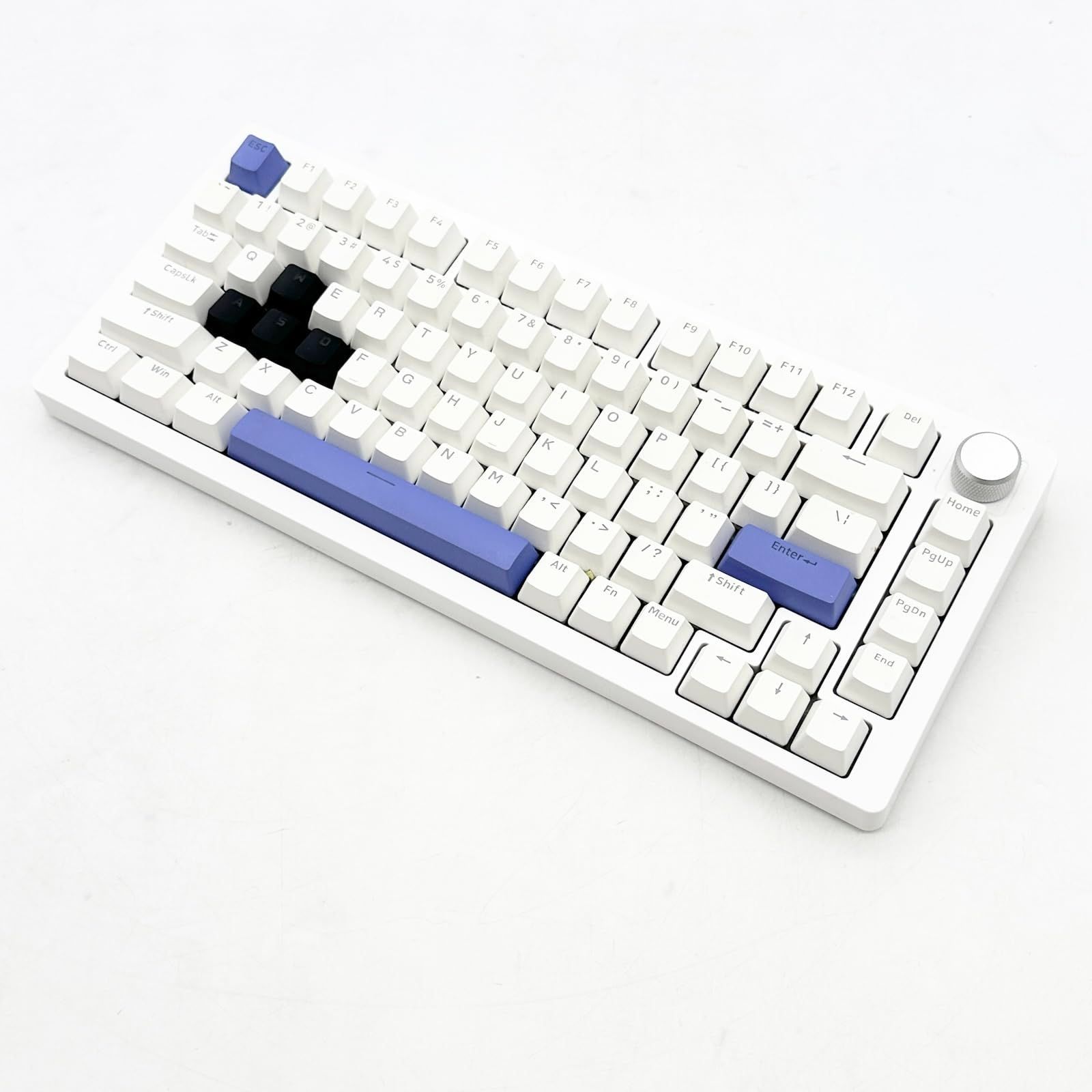 DrunkDeer A75 ラピッドトリガー キーボード メカニカル 82キー PBTキーキャップ ホワイト 磁気スイッチ OEMプロファイル 1269