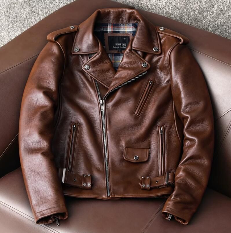 版 牛革 レザージャケット ホースハイド ライダース 革ジャン 本革 メンズファッション アメカジ レトロ バイクレザー hvFm430