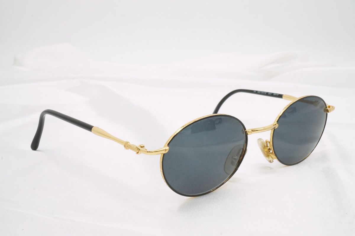 グッチ サングラス アイウェア ホースビット刻印 フレーム オーバル GG 1347|S 金 ゴールド GUCCI 2011k