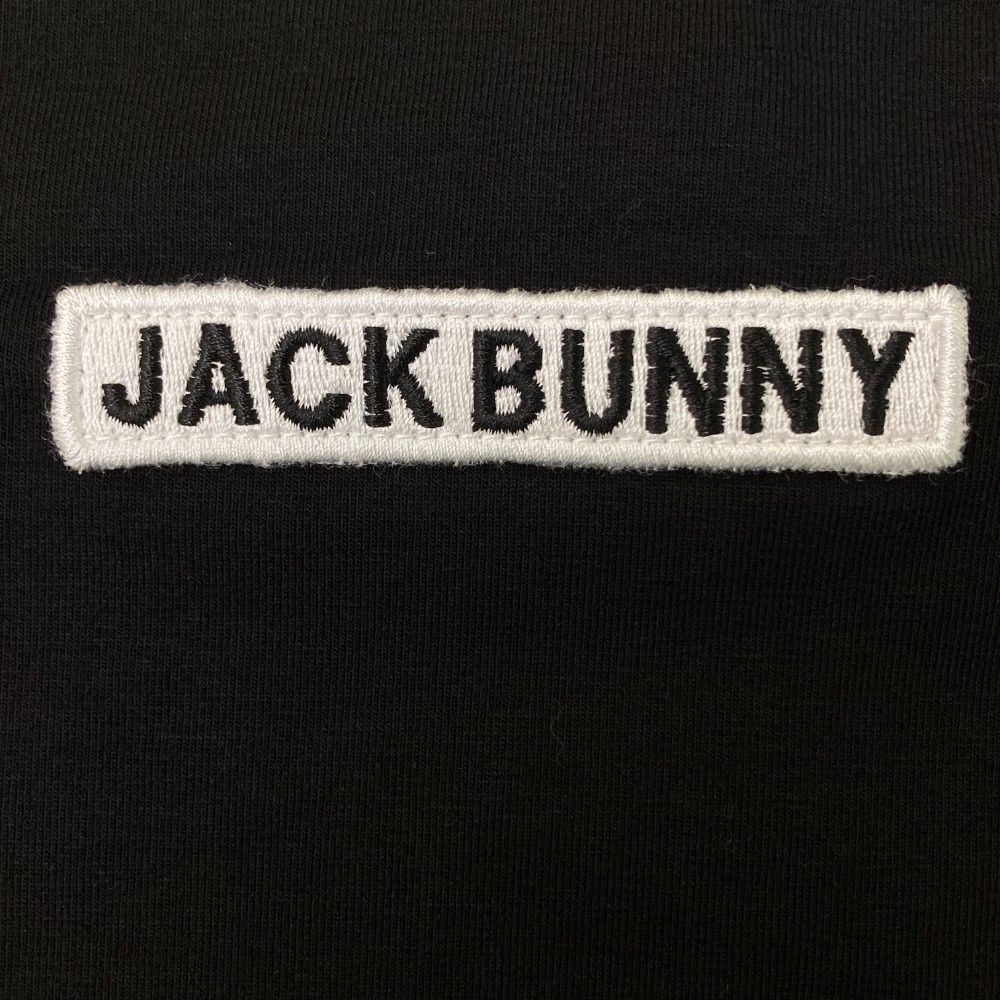 Jack Bunny!! ジャックバニー 長袖ハイネックシャツ 黒×白 ロゴ