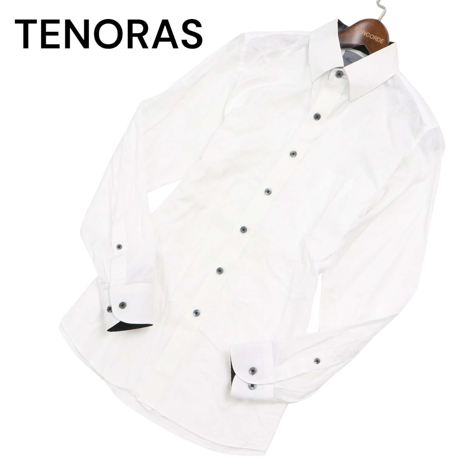 TENORAS メンズティノラス 通年 スリム 長袖 総柄☆ ボタン