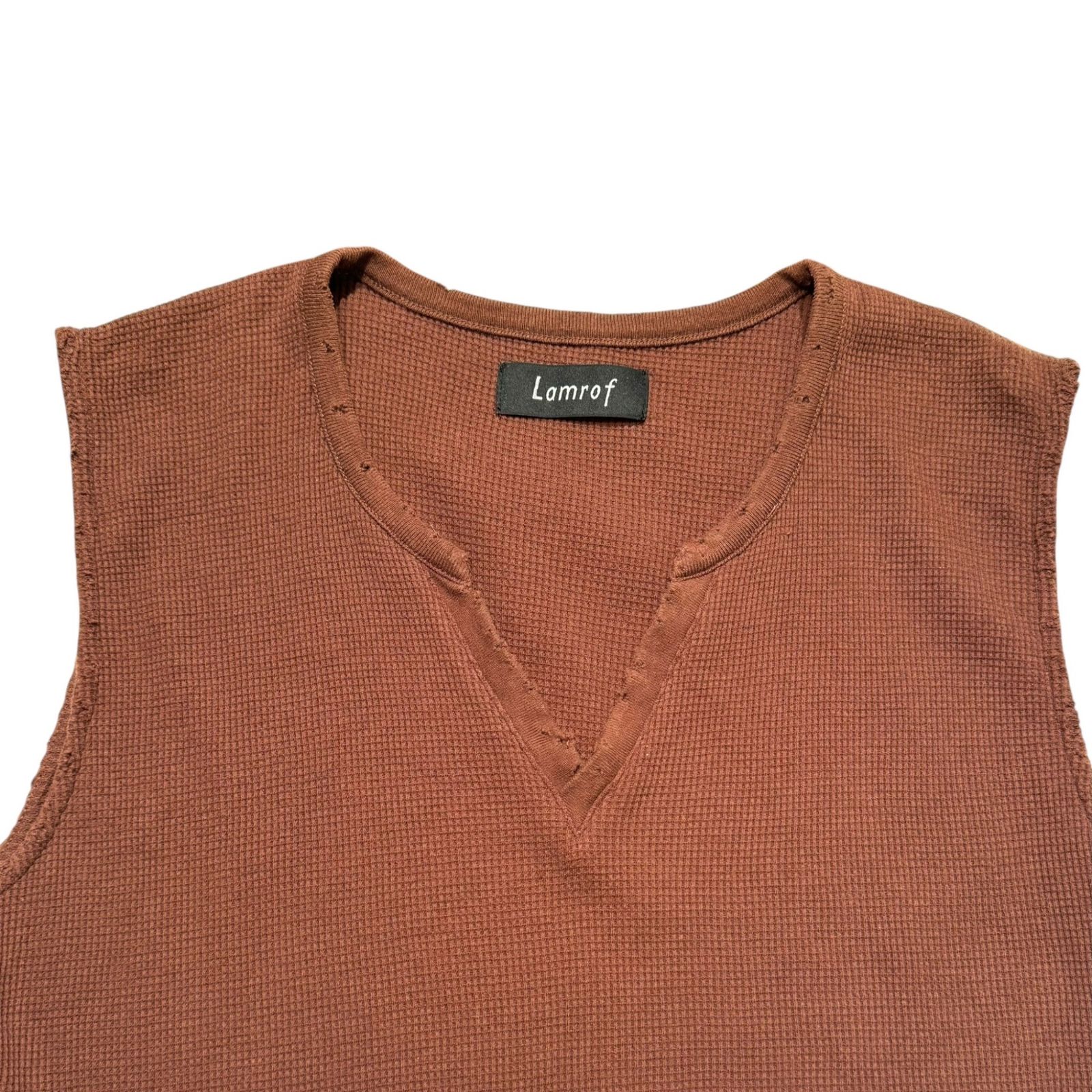 Lamrof/24SS/Boro slanted sleeveless /タンクトップ/2/コットン/IVO