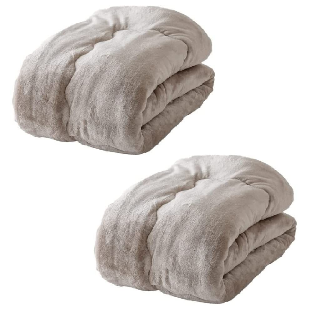 数量 グレージュ シングル 洗えて清潔 高保温 断熱性 シンサレート 掛け布団 2個セット アイリスプラザ