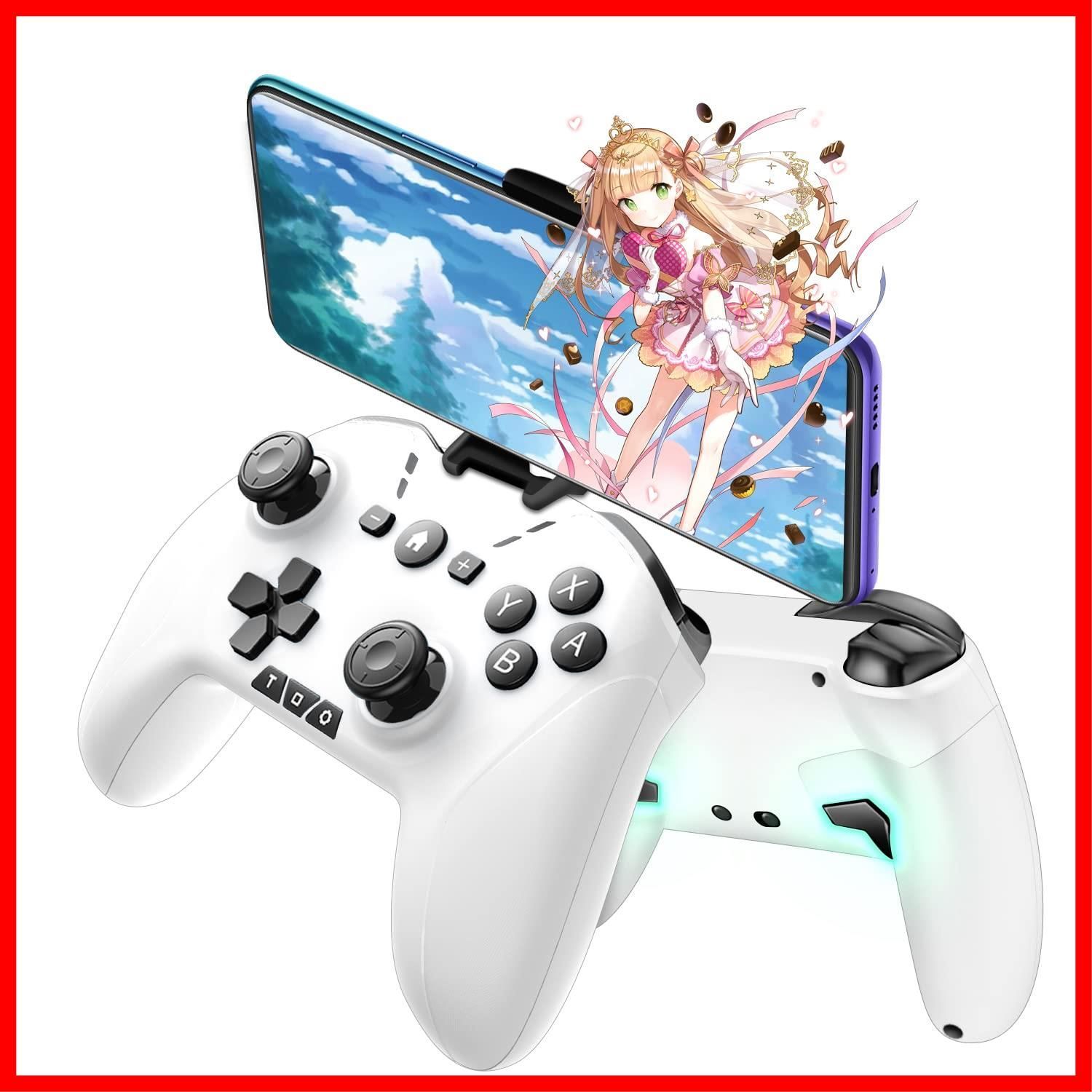 マクロ機能 6軸ジャイロセンサー MFI認証 Bluetooth/2.4GHz/有線接続 自動連射 HD振動 ゲームパッド 高耐久ボタン  Switch/PC/IOS/Android全対応【方向ボタンレイアウト可能/背面ボタン/スマホホルダー付き】プロコン 日本 - メルカリ