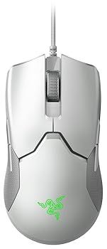 【中古】(非常に良い)Razer Viper Mercury White ゲーミングマウス 軽量 69g 16000DPI 8ボタン 光学スイッチ 布巻ケーブル Chroma対応 【日本正規代理店品】 RZ01-025