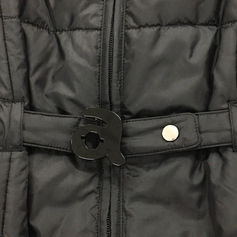 超 アルチビオ 中綿ノースリーブワンピース 黒×ベージュ フォックスファー ファー着脱可 レディース 38 M ゴルフウェア archivio LLC-HASEGAWATOSO_COM