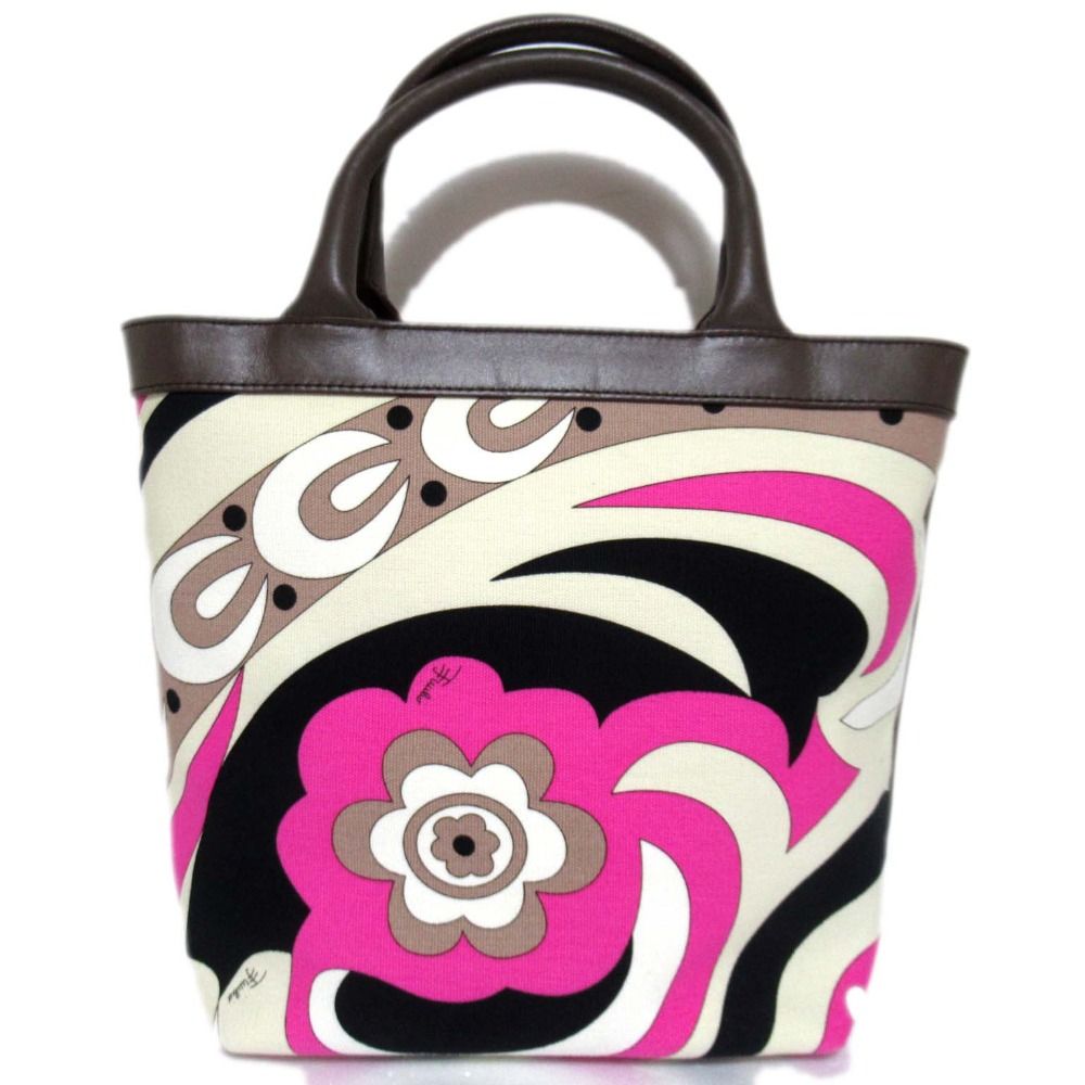 Emilio Pucci エミリオプッチ トートバッグ キャンバス レザー 花柄 Emilio Pucci エミリオ・プッチ プッチ トートバッグ ナイロン