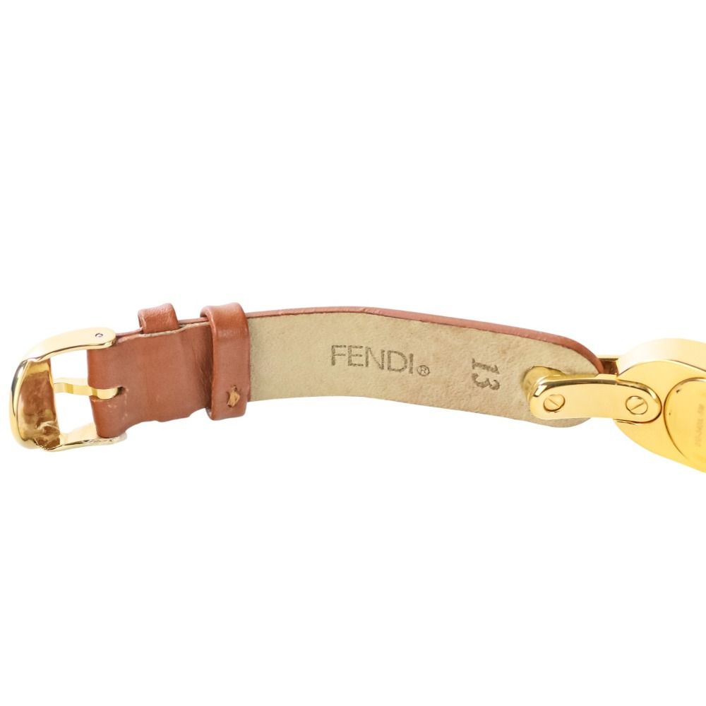 美品 FENDI フェンディ レザーベルト SS クォーツ 腕時計
