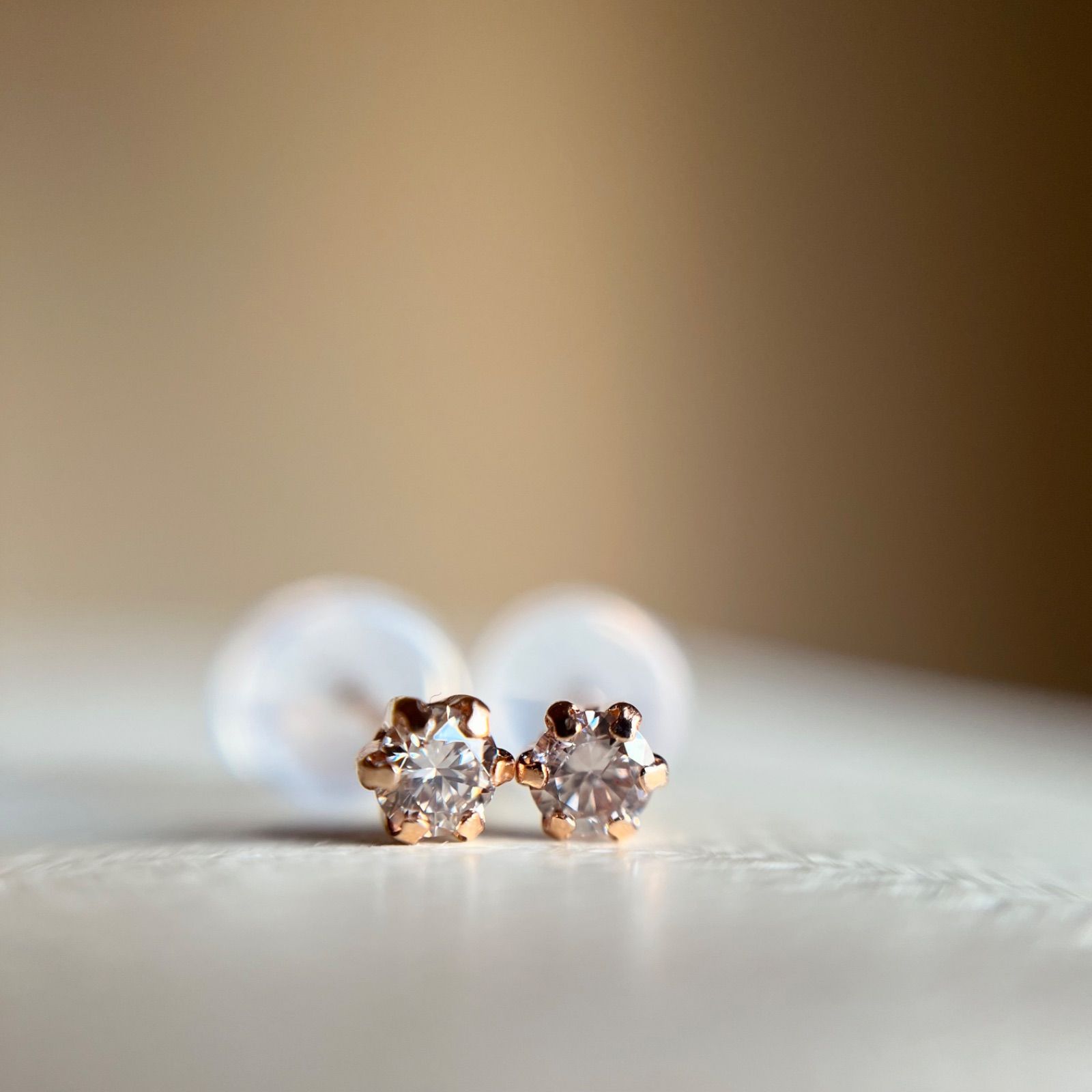 K18PG 希少☆天然ピンクダイヤモンド 0.16ct ピアス 18金ピンク