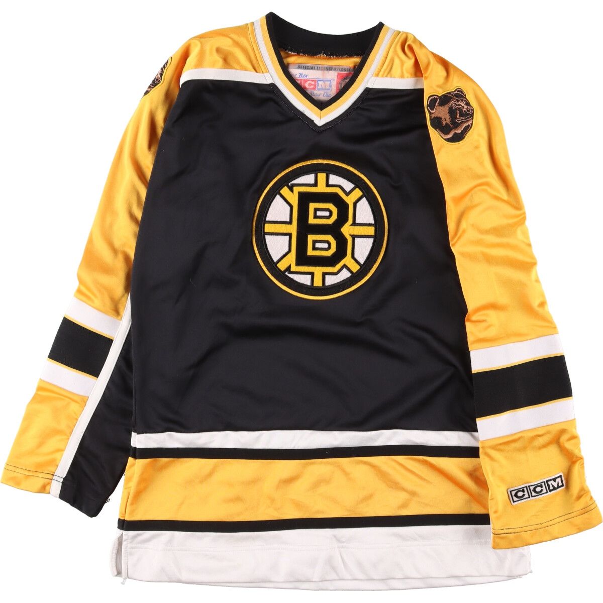 古着 CCM NHL Boston Bruins ボストン ブルーインズ ゲームシャツ 