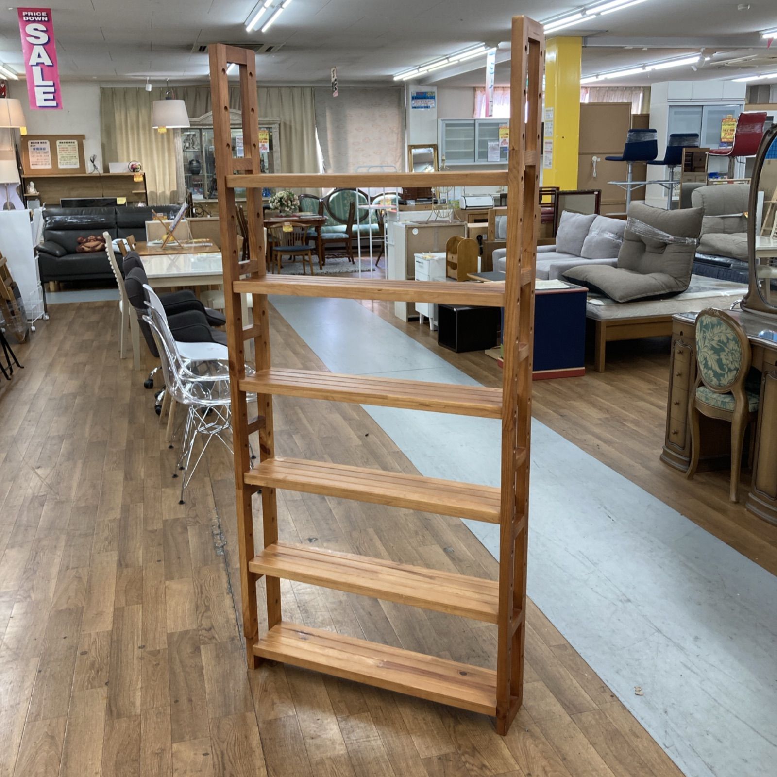 天井突っ張りシェルフラック 高さ175-200cm