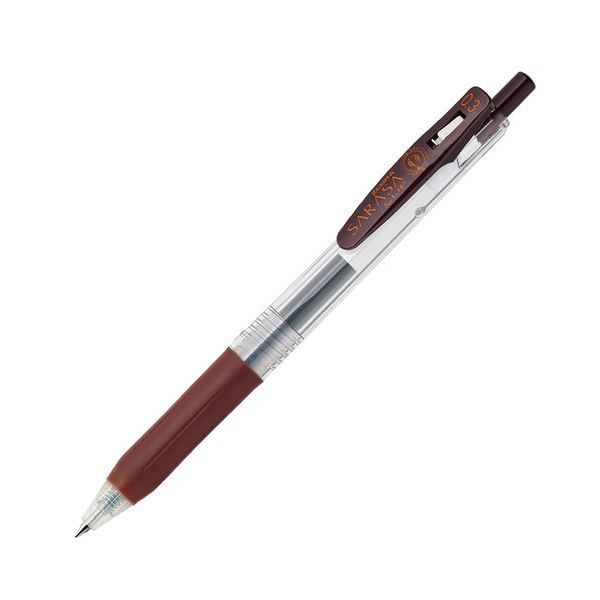 (まとめ) ゼブラ ゲルインクボールペン サラサクリップ 0.3mm 茶 JJH
