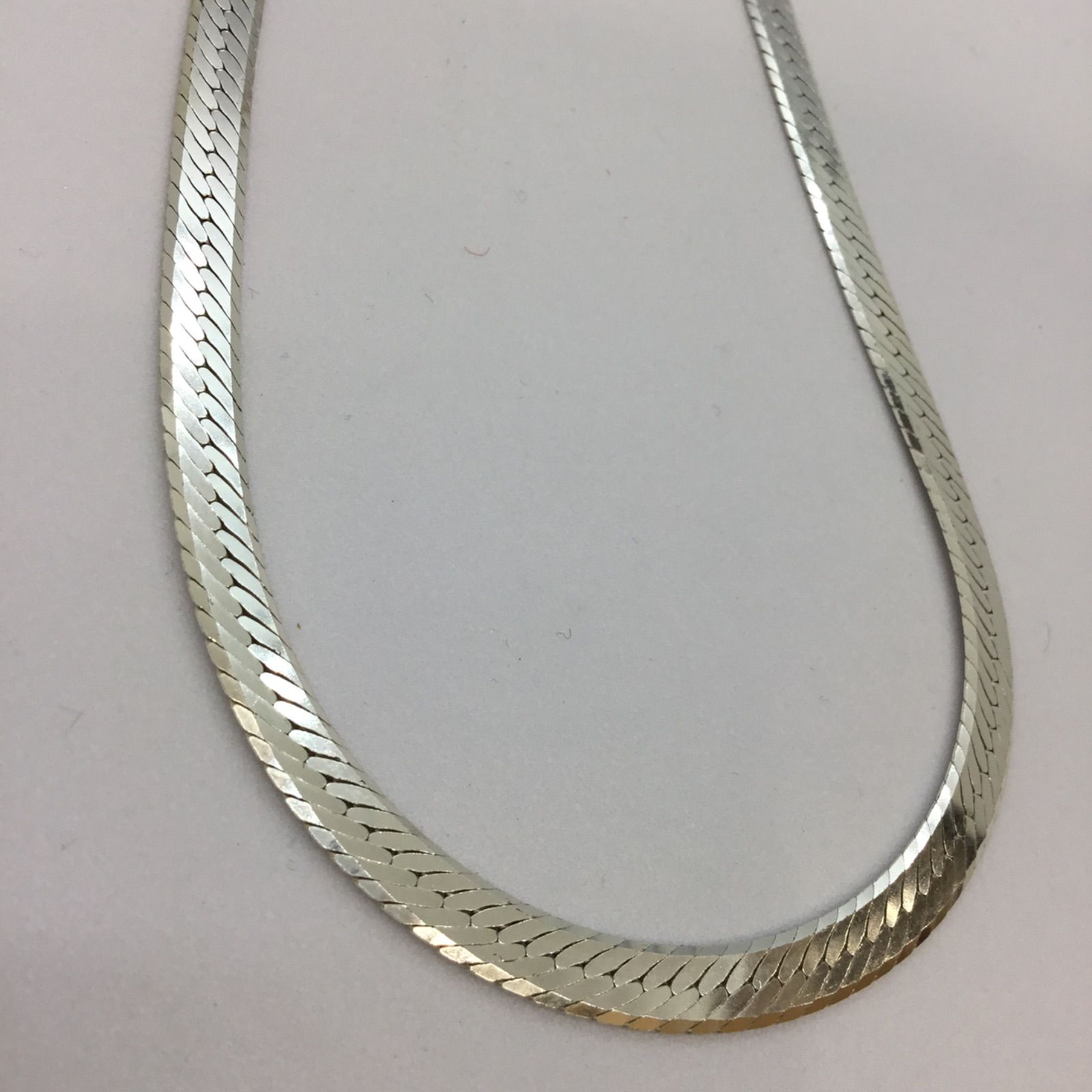 ゴージャス 極美品 !! イタリア製 ／ ヘリンボーンチェーン シルバー 