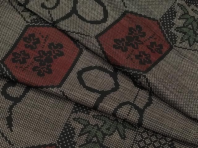 平和屋着物○二代目 川村久太郎 本場染大島紬 訪問着 舞葉文